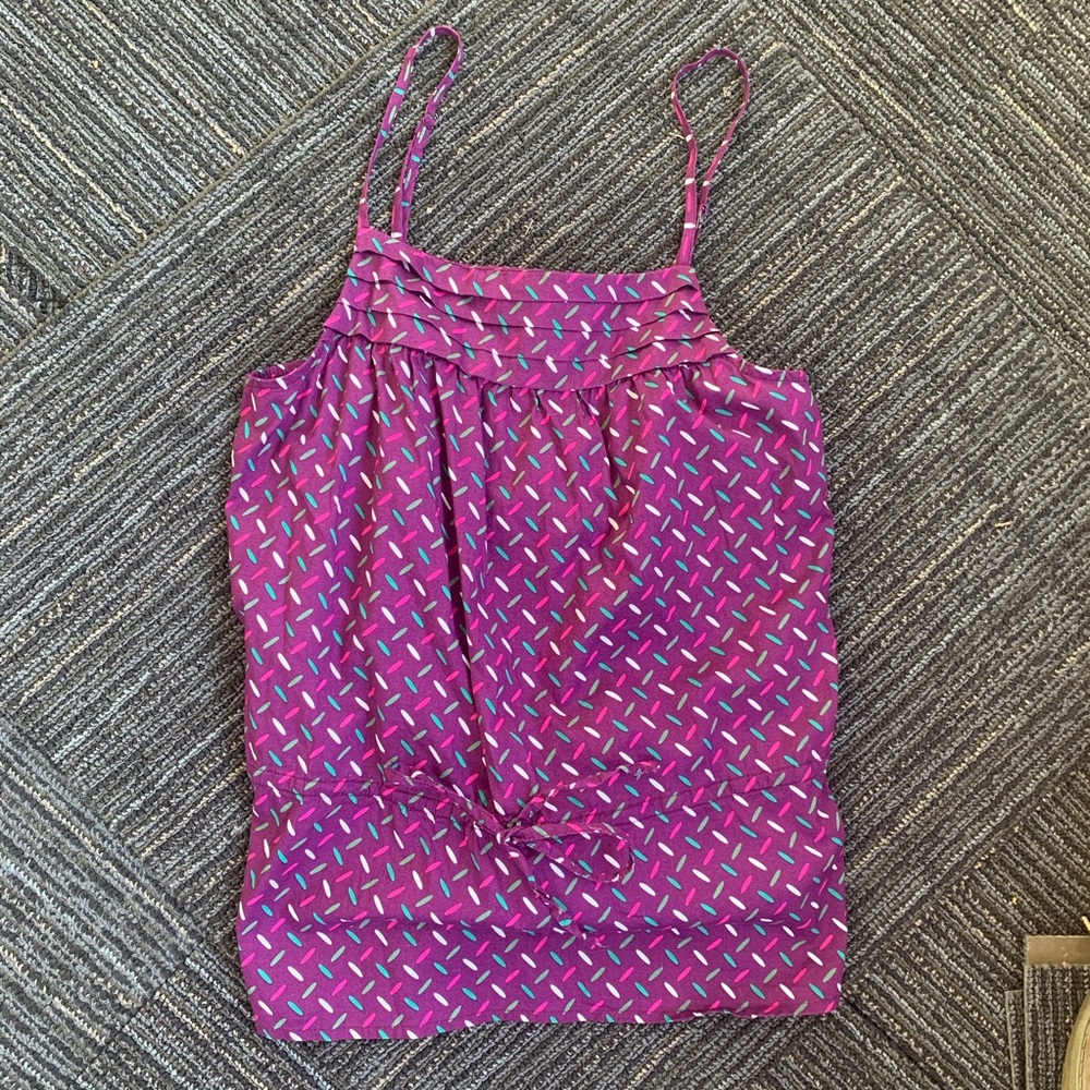 🧁 Vintage Purple Cupcake Patterned Cami Top 🧁